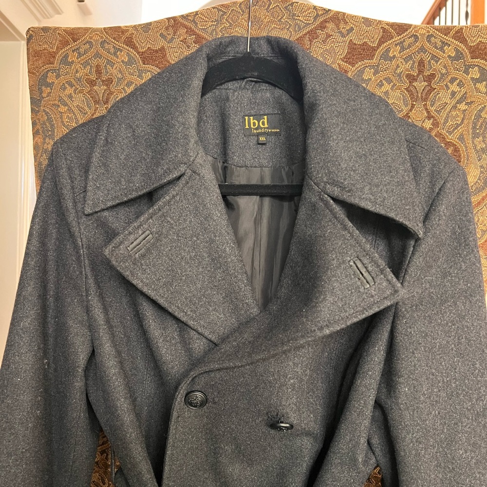 Wool Blend Pea Coat EUC